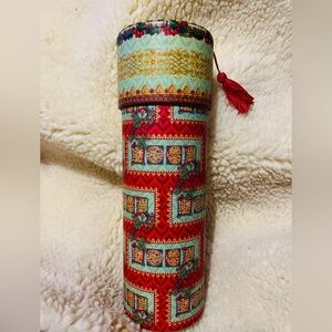 Punch Studio Mint Green Decorative Round Box with Burgundy Seal